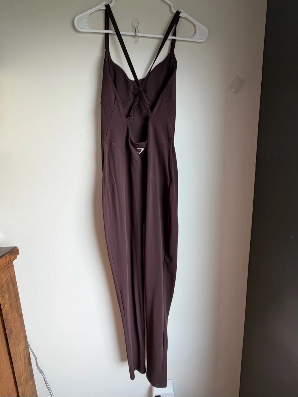 Gymshark strappy low back bodysuit cocoa brown